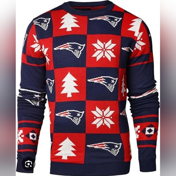 NFL Other - NFL New England Patriots Red Blue Ugly Sweater Christmas Size Small Unisex